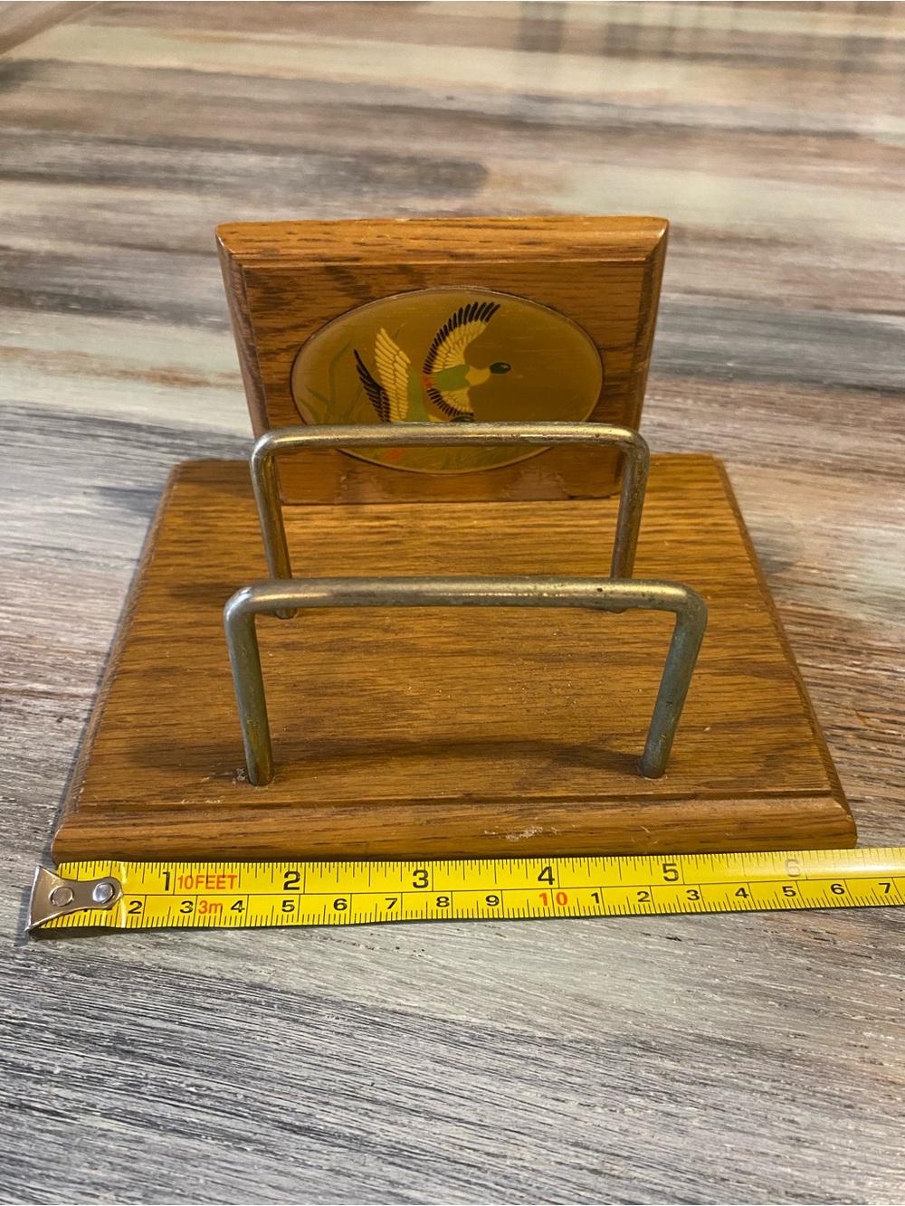 Enesco 1985 Mallard Duck Mail Holder Napkin Holder Vintage
